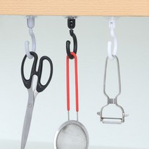 모던 주방 접착식 무타공 앞치마 걸이 현관 벽후크 부착식 마스크 벽걸이, 블랙