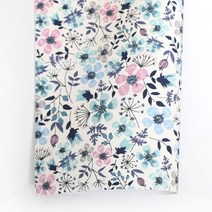 [펠트친구] 패브릭스티커-하늘꽃[125] / 꽃 감성 포인트 데코 인테리어 원단 포장 무늬 빈티지 다이어리 천 리폼 다꾸 패브릭 스티커 시트지