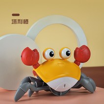 충돌방지 센서 장난감 재미있는 꽃게 어린이 362398 크롤링 크랩 아기 음악 LED 조명 유아를 위한 뮤지컬 장난감 장애물 방지 어린이를 대화형, Crab-Green no BOX