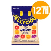롯데제과 젤리셔스 구미당기는구미 세가지맛 70gx12개, 12개, 70g