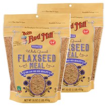 밥스레드밀 홀 그라운드 플랙씨드 밀 글루텐 프리, 453g, 2개