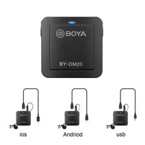 어린이집녹음기 장시간 소형 초소형 휴대용 볼펜 녹음기 BOYA BY DM20 Type C USB 인터페이스와 호환되는 듀얼 헤드 분리형 라발리 어 옷깃 마이크 MIC 실시간 모니, 01 BY-DM20, 01 BY-DM20