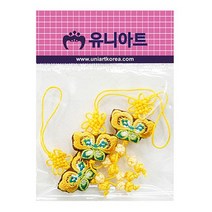 유니아트 2400 전통나비매듭 3개입 노리개 색상택1, 빨강