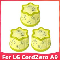 부품 악세사리 드론 RC카 무선조종 장난감 LG CordZero A9 무선 스틱 진공 예비 액세서리 교체 프리 필터 비교 ADQ74774001502, 3Pcs Filters