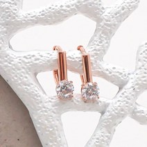 오팔하우스 14k 미니 스틱바 큐빅 원터치 귀걸이 OPDLE3957