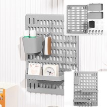 페그보드 선반세트 P1 그레이 주방타공판 나무타공판 인테리어타공판 벽면타공판 타공판인테리어 타공판걸이 타