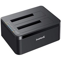 Inateck USB 3.0 도킹 스테이션 SATA 듀얼 베이 도킹 오프라인 복제 지원 블랙 - SA02002 -12322