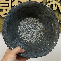 한국 전통 한식기 도자기 그릇 대접 신비한 바다 색감 고급 도자기 면기, 신비한 바다 색감 코발트 면기 대접