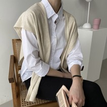 쥬쥬렐라 캐시미어 어깨 니트 숄 가디건
