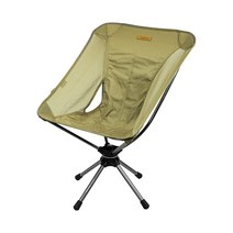 캠프리더 캠핑 야외 600D 옥스포드 두랄루민 360도 회전 접이식 의자, 1개, 브라운
