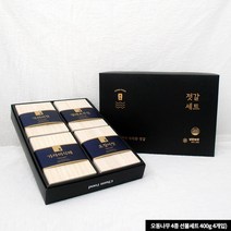 찬예찬 4종젓갈선물세트 오동나무 청정 동해안 속초, 400g, 1개, 1. 가리비젓 2.오징어젓 3.낙지젓 4.창란젓