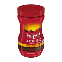 Folgers 인스턴트 커피 클래식 로스트 인스턴트 알 블랙 아메리카노 커피 Coffee 453 g, 453g, 1개