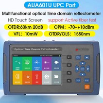 미니 OTDR 1310/1550nm 26/24dB 광섬유 반사계 터치 스크린 VFL OLS OPM 지도 이더넷 케이블, [08] AUA601U