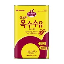 청정원 쉐프원 옥수수유 18L 대상 업소용 대용량 식용유, 쉐프원옥수수유18L, 1개