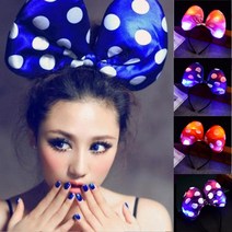 10개묶음 LED 야광머리띠 모음 [직수입업체], 4023왕리본머리띠, 10개