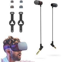 M AMVR AMVR 소음 차단 이어 버드 이어폰 Oculus Quest 1 VR 헤드셋 전용 맞춤형 3D 360도 사운드 인 이어, 클리어, 블루, 레드, 한 사이즈
