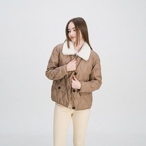 [씨티지]PU털카라 구스 다운 라운드 쟈켓2064