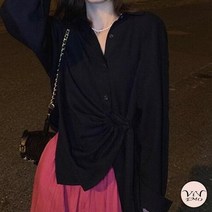 비비에모 여성용 언발란스 셔링스타일 셔츠 00383