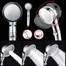 소로이 절수 수압상승 온오프 3단 물줄기 조절 크롬도금 럭셔리 샤워기 (회전형) SHD-053, 1개