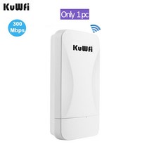 무선 라우터 KuWfi 야외 와이파이 라우터 CPE 브리지 장거리 확장기 무선 AP 리피터 지원 24V 번개 보호, 01 White-one pc_03 UK PLUG