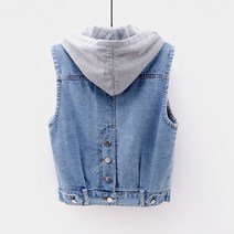 당일발송 빅사이즈데님조끼 후드조끼 청조끼 빅사이즈청조끼