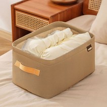 아워리빙 어레인지 패브릭 바스켓, 1개, 베이지-소형