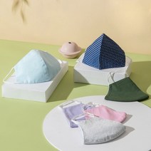 숨쉬기편한 여름용 린넨 면 마스크 14 color 체크브라운