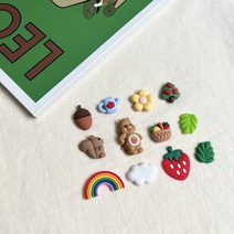 12pcs 동물 다람쥐 곰 쿼카 소풍 샌들 파츠 신발 장식 참 꾸미기 세트
