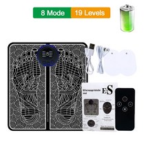 반사 요법 전기 Ems 발 마사지 매트 혈액 순환 스파 다리 통증 완화 패드 바디 등 지압 근육 자극, 05 Controller Pads