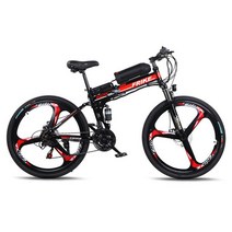 FRIKE 변속 접이식 전기자전거 36V 250W 8AH/10AH PAS 스로틀 겸용 전동 스쿠터 MTB자전거 88E2 /삼도륜/수레바퀴, 화이트+레드, 10A삼도륜