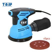 전기 사포 연마 폴리싱 샌딩 방사포 tasp 300w 무작위 궤도 기계 하이브리드 먼지 캐니스터 앰프가있는 가변 속도 도구 5pcs 125mm 사포, 중국
