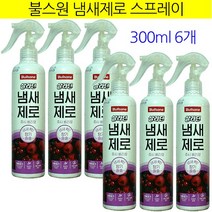 불스원 냄새제로 스프레이 쥬시 베리향, 6개, 300ml