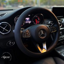 아고라 QM6 벤츠 XM3 SM6 BMW 팰리세이드 아반떼CN7 MD 미니쿠퍼 니로 투싼NX4 카니발 셀토스 레이 쏘렌토MQ4 베뉴 모닝 스파크 명품 가죽 핸들커버 4가지 색상, 그레이