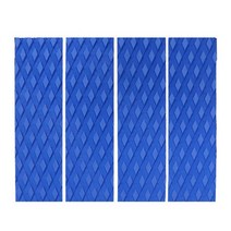 스킴보드 4pcs eva 서핑 보드 skimboard 서핑 테일 패드 sup 서핑 보드 미끄럼 방지 매트 서핑 보드 트랙션 패드 야외 비치 서핑 매트, 파란색