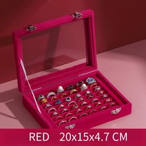 주얼리박스 반지 플란넬 쥬얼리 보관함 커버 포함 대용량 방진 디스플레이 정리함 아내 여성용 결혼 선물