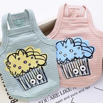 코코스튜디오 강아지옷 데일리 봄옷 컵케잌 나시, 코코 컵케잌 나시/스카이