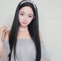 ForU639 여자 내추럴 긴생머리 전체가발 여신가발 가발 패션가발 티안나는가발, 다크브라운 망있음