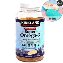 코스트코 커클랜드 시그니춰 슈퍼 오메가3 1229mg X 180캡슐 + 알약 케이스, 1개