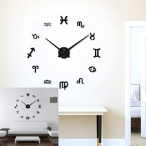 DIY 붙이는 벽시계 블랙 아기방시계 수입벽시계 무소음벽시계 레트로벽시계무소음거실 전자벽시계 유아벽시계