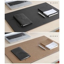 윈스타)양면 데스크매트(L/블랙+브라운), 본상품선택