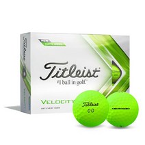타이틀리스트 VELOCITY 벨로시티 골프공 2피스 42.67mm 12p, 매트 그린 x 1세트