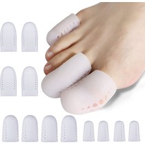 발바닥 티눈 밴드 약 제거 통기성 발가락 보호대 슬리브 건막 패드 쿠션 엄지 발가락 보호 내향성 발톱 보호를위한 실리콘 발가락 커버, 화이트엠