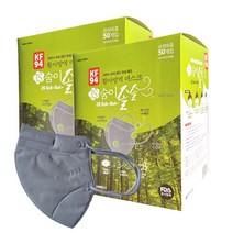 케이에프94 귀편하고 숨쉬기편한 새부리형 100매 제이에스솔솔 마스크 검정 연회색, 숨이 솔솔 검정색 100매_50매x2박스