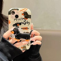 아이폰 14 13 12 11 pro max 프로 맥스 커피머신 강아지 일러스트 팝 디자인 그립톡 세트 스트랩 케이스