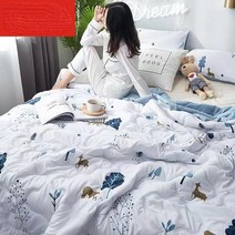 담요 여름 씻어 퀼트 에어 컨디셔닝 부드러운 얇은 침대 신생아 수건 모슬린 Swaddles 소파 모유 수유 커버, 200x230cm(78x90inch), 01 INS popular