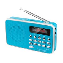 클래식라디오 레트로라디오 클래식 핫 L-938 디지털 노래 노인 라디오 FM 카드 휴대용 소형 스피, 03 blue