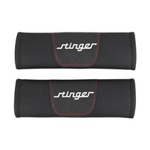 스팅어 PU 안젠벨트 커버 2Pcs, 블랙 + 화이트레터링