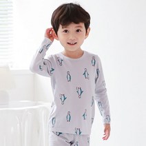 삐삐롱 블루펭귄 발열 에어로웜 9부 상하세트