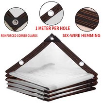 타프폴대 슬라이드 a형 x폴대세트 캠핑 텐트 두꺼운 투명 방수 타포린 정원 방수 투명, 방수포, 2×8m