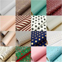 종이 포장지 모음 크라프트 무지 과자 쿠키 접시 꽃 롤 크리스마스 선물 포장, 땡땡이 - 진핑크